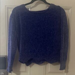 Women's Periwinkle Blue Chenile Soft Sweater